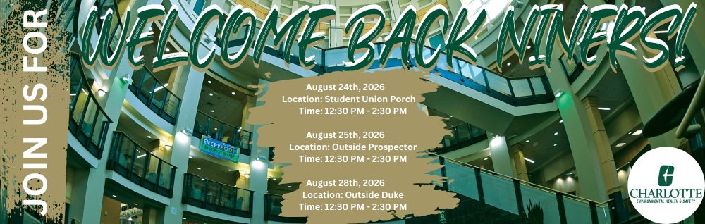 August 24th, 2026- Student Union Porch
August 25th, 2026- Outside Prospector
August 28th, 2026- Outside Duke
